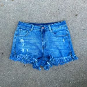 Frayed Jean Shorts